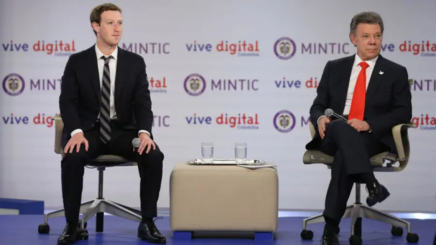 Zuckerberg porta internet gratis in Colombia