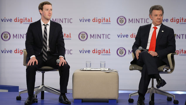 Zuckerberg porta internet gratis in Colombia